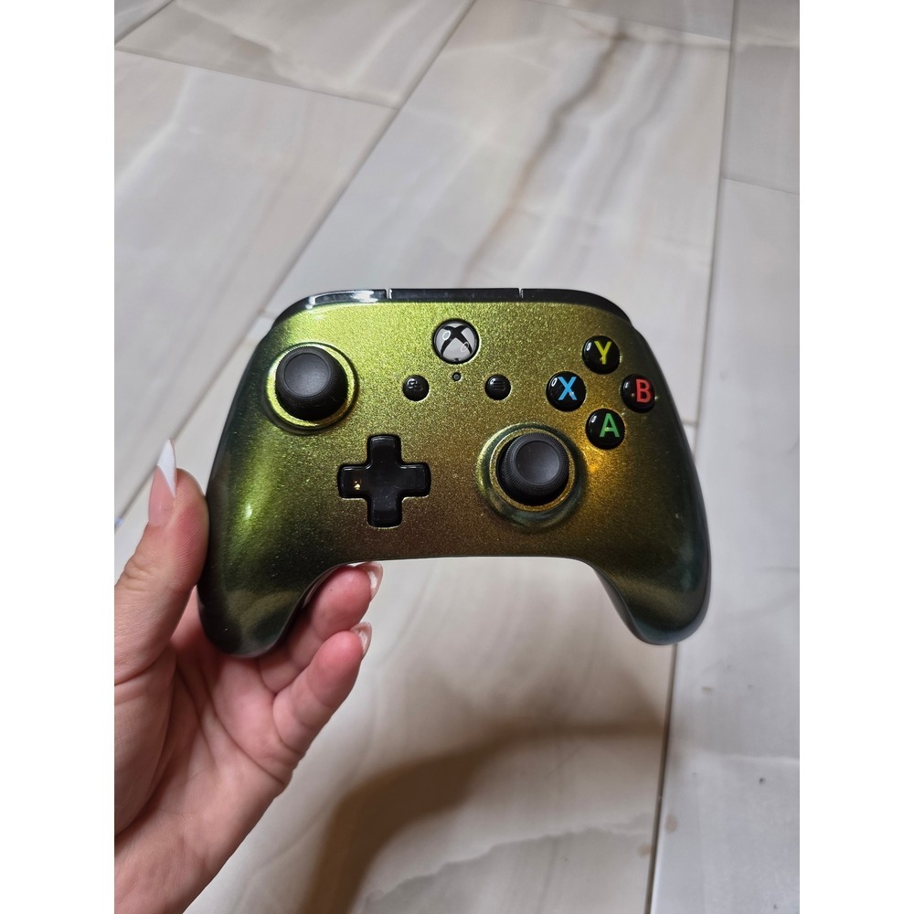 PowerA Wired Controller Xbox Series X S One Green Gold Shimmer 1506930-01